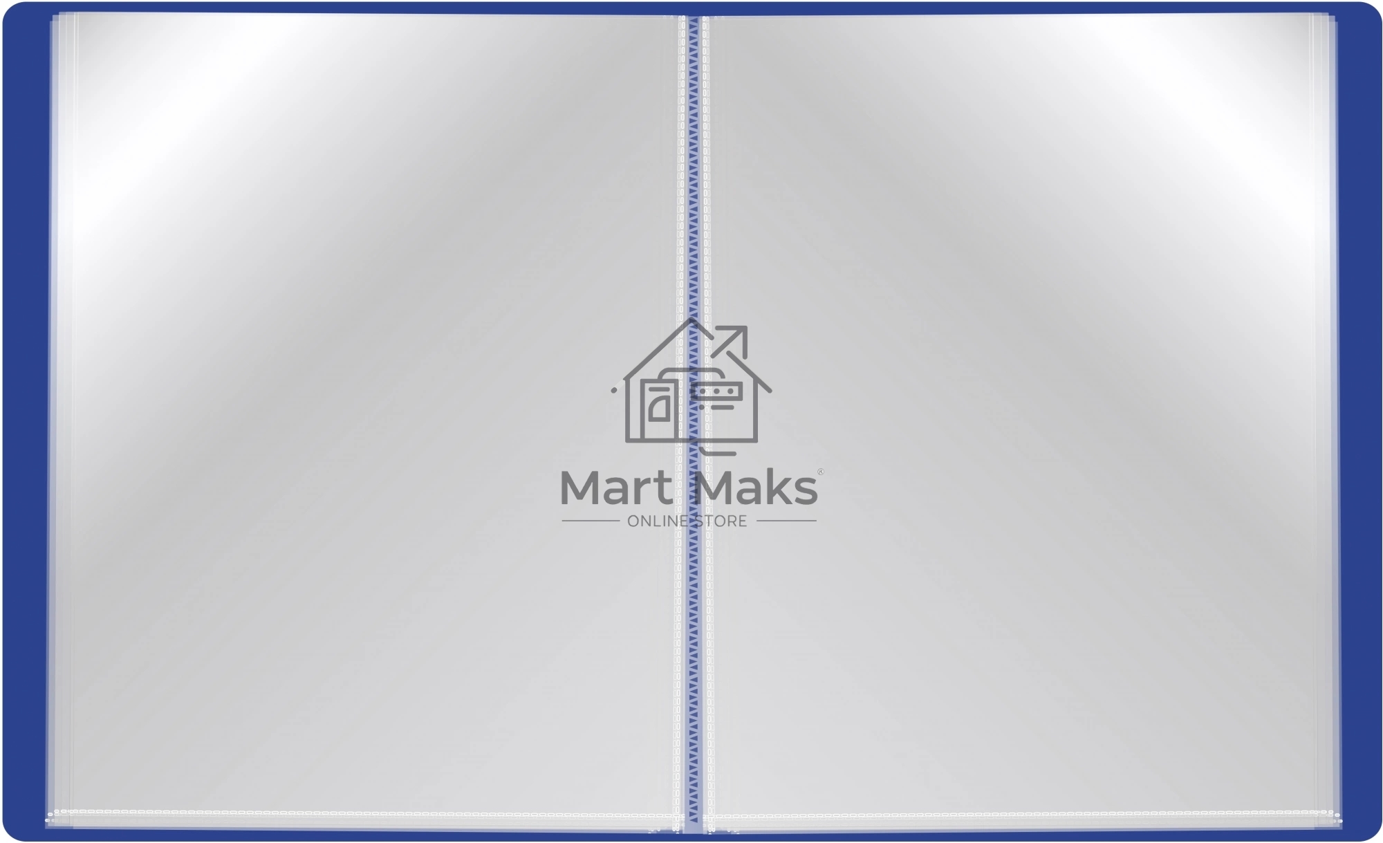 Папка с 80 прозрачными вкладками Silwerhof Eco A4, пластик, 0.7мм, синий