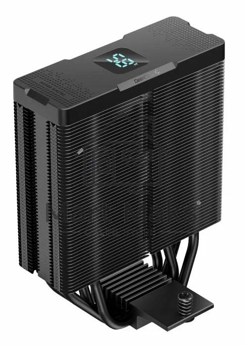 Кулер для процессора DEEPCOOL AG400 DIGITAL BK черный, 120 мм, алюминий/медь, 2100 об/мин, 31.6 дБ, 4 pin, 220 Вт, 152.7 мм