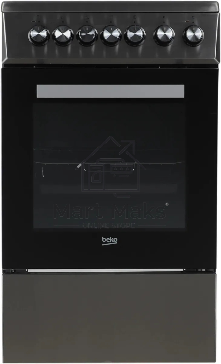Плита электрическая Beko FSS57100GX серебристый, конфорок 4 шт, духовка 60 л, 50 см x 85 см x 60 см