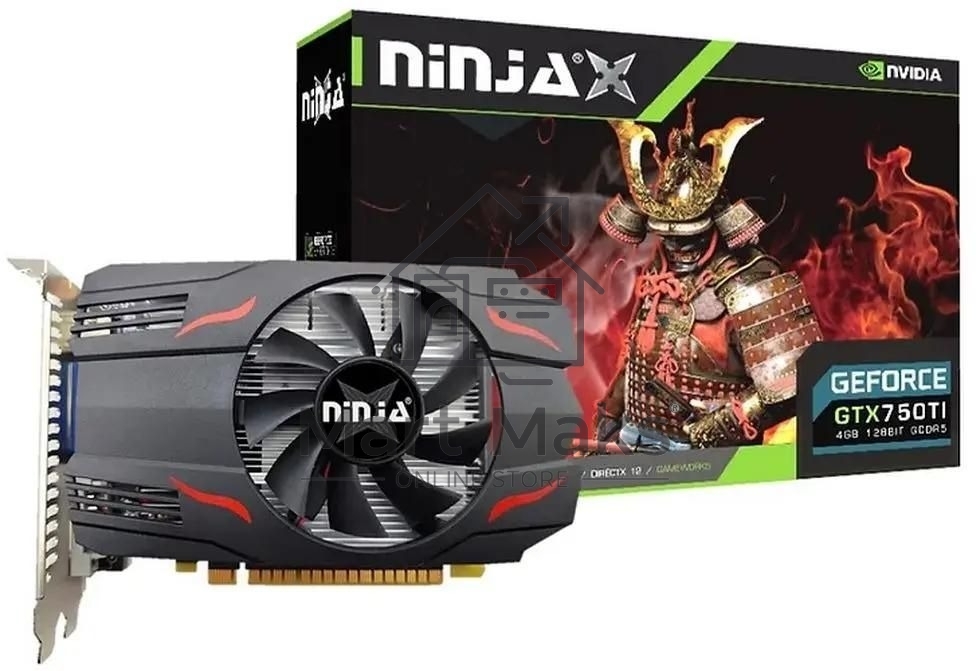 Видеокарта Sinotex GeForce GTX 750 Ti, 4 GB GDDR5, 128 bit, DisplayPort, DVI-D, HDMI, GPU 1020 MHz