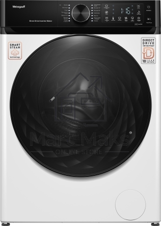 Стиральная машина Weissgauff WM 59411 Direct Drive Inverter Steam белая, загрузка фронтальная 11кг, 1400 об/мин., класс: A+++
