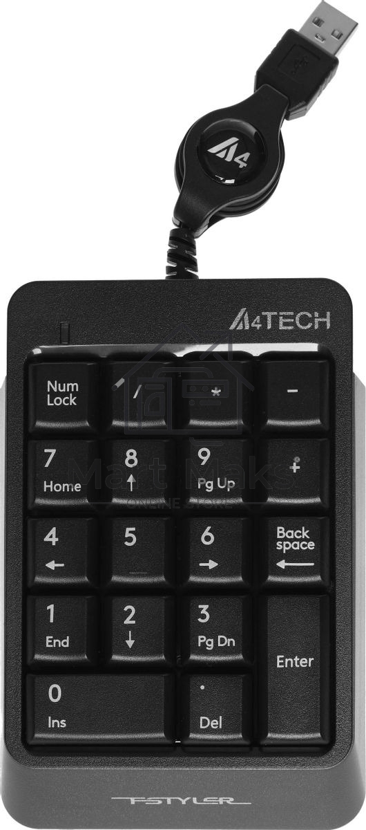 Числовой блок проводной A4Tech Fstyler FK13, USB, серый
