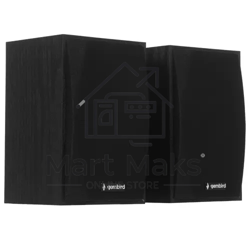 Колонки Gembird SPK-201, черный МДФ,2х2,5 Вт, регулятор громкости, USB