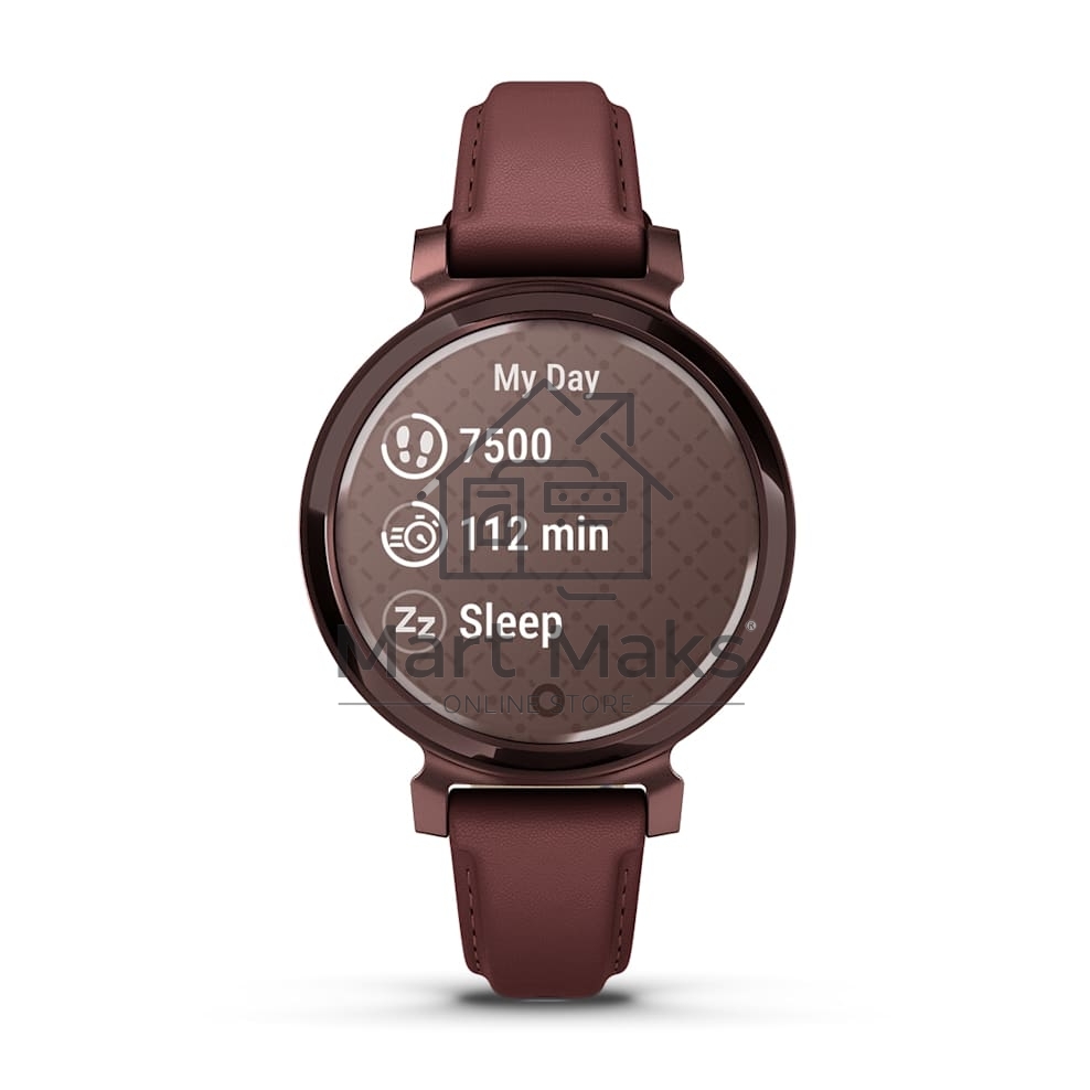 Смарт-часы Garmin Lily 2 Classic темно-бронзовый, ежевичный кожаный ремешок 35,4мм