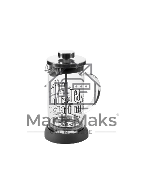 Френч-пресс MALLONY MOMENTO 350 мл из боросиликатного стекла с надписью на корпусе (007530)