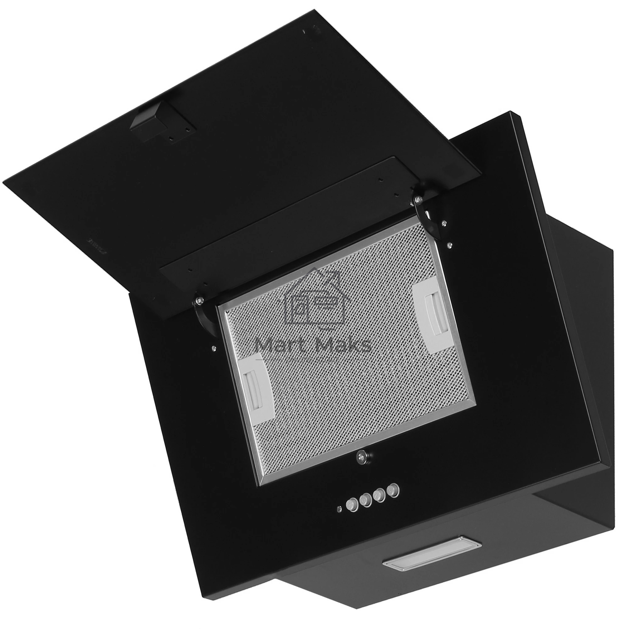 Вытяжка наклонная Elikor Коралл 60П-430-К3Д чёрный, 60 см, 430 м³/ч, 35 дБ