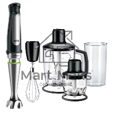 Блендер погружной Braun Multiquick 7 MQ7045X черный, 1000 Вт, плавная регулировка, турбо