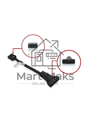 Переходник для материнской платы Espada USB 2.0 IDC 10pin/9pin female to USB 3.0 20pin/19pin male 15см, EPOW10pin20pin