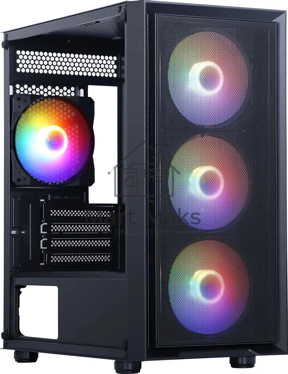 Компьютерный корпус Accord M203 черный без БП ATX 2xUSB2.0 1xUSB3.0 1xUSB3.1 audio bott PSU