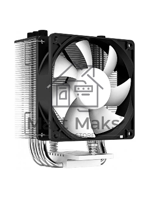 Кулер для процессора Alseye N92B-SE серебристый, 92 мм, алюминий/медь, 2200 об/мин, 25.8 дБ, 4 pin, 160 Вт, 130 мм