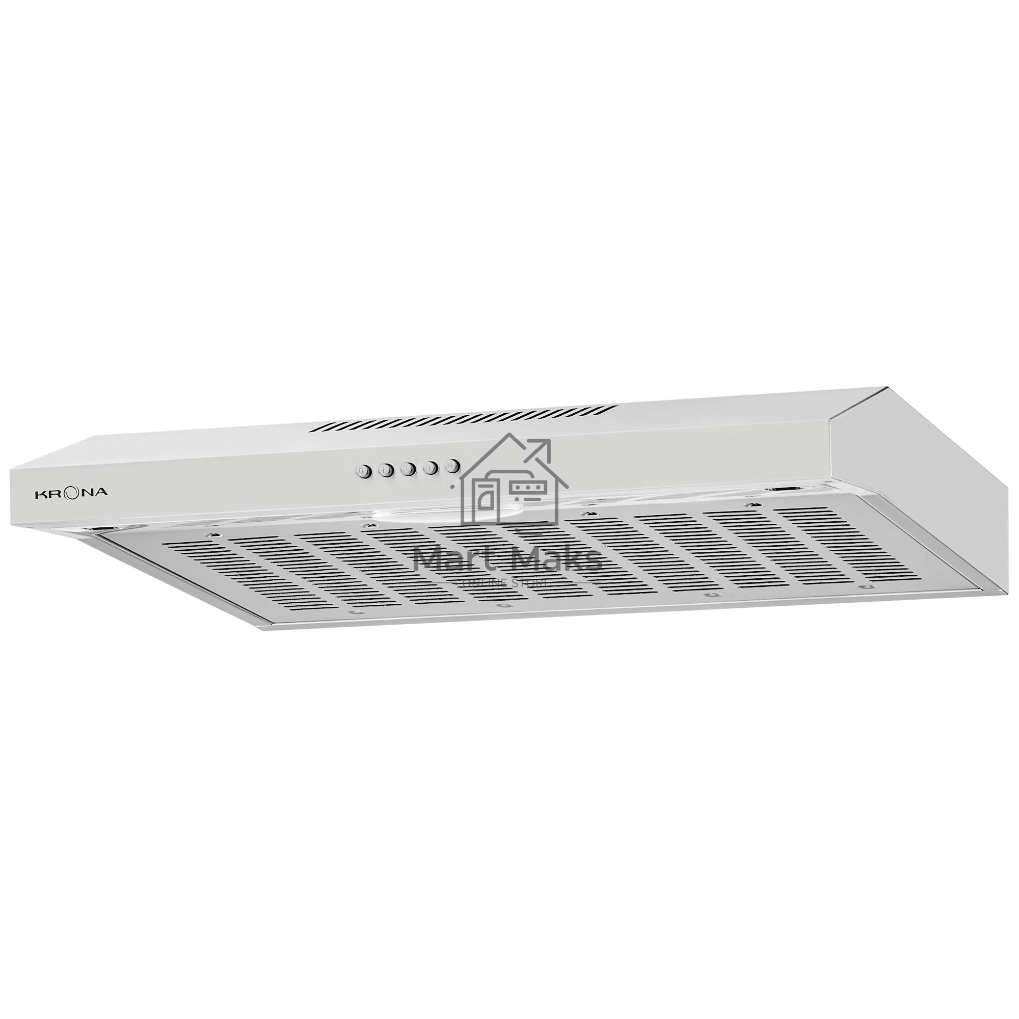 Вытяжка подвесная Krona Briana 600 Inox PB нержавеющая сталь, 59.5 см, 460 куб. м/ч, 42 дБ
