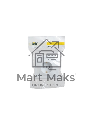 Розетка 1-м СП Вега РСш10-3-ВБ с заземл. контактом и защ. штор 16А бел. ИЭК ERV14-K01-16-DM