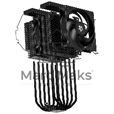Устройство охлаждения (кулер) ID-Cooling Frozn A620 Pro Xe черный, алюминий/медь, 2000 об/мин, 27.2 дБ, 4 pin, 260 Вт, высота 157 мм