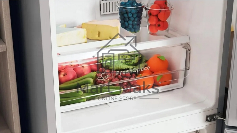 Холодильник Indesit ITS 4180 G серебристый двухкамерный 220/78л морозилка снизу, No Frost
