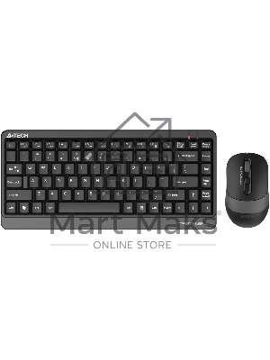 Комплект клавиатура+мышь A4Tech FStyler FG1110 беспроводной, USB, 2000 DPI, чёрный/серый