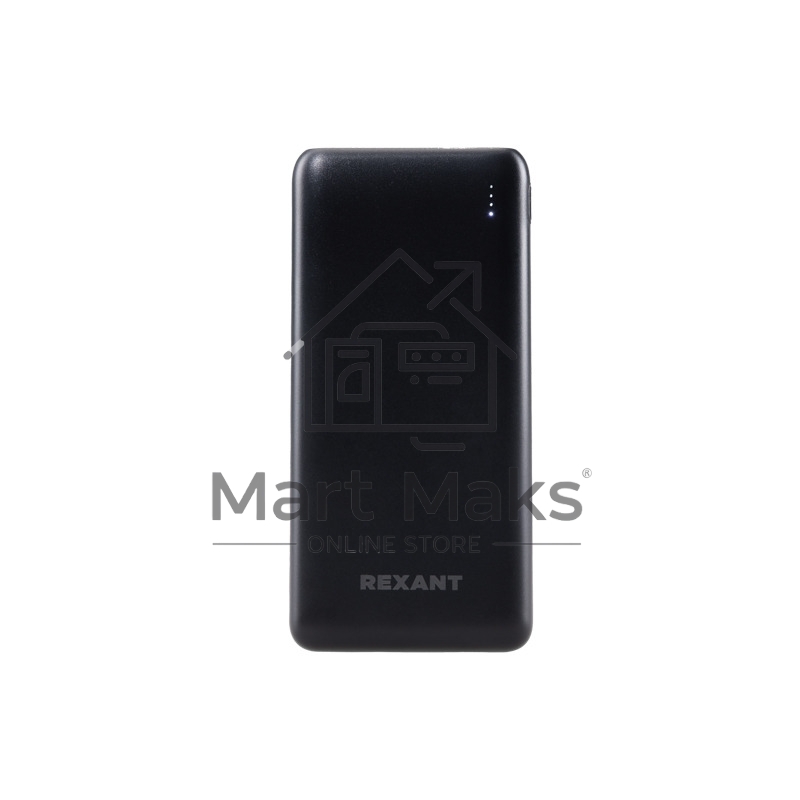 Портативное зарядное устройство Rexant Power Bank (аккумуляторная батарея) 10000 mAh с Quick Charge и Power Delivery, черное