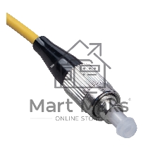 Патч-корд оптический Cabeus Tight Buffer, Simplex FC/LC, OS2 9/125, LSZH, 3м, Ø 3мм, чёрный хвостовик, жёлтый