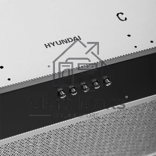 Вытяжка встраиваемая Hyundai HBB 6033 BK черный управление: кнопочное (1 мотор)