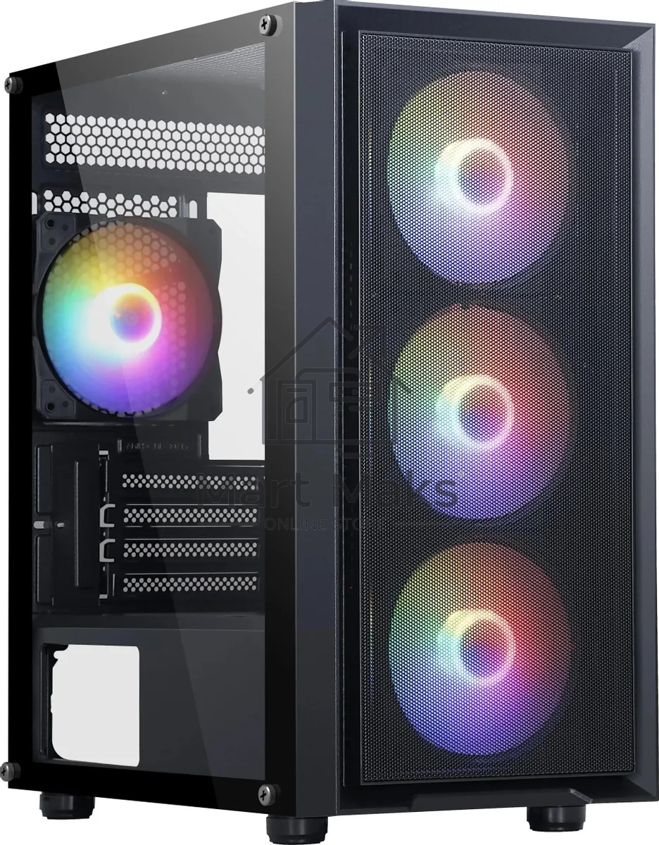 Компьютерный корпус Accord M203 черный без БП ATX 2xUSB2.0 1xUSB3.0 1xUSB3.1 audio bott PSU