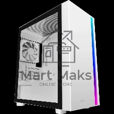Компьютерный корпус без блока питания PCCooler LM300 ARGb WH, Tempered Glass Mid Tower, белый, ABS, TG, SPCC, 1x120мм ARGb mATX, ITX 170/330/mm 2x2.5