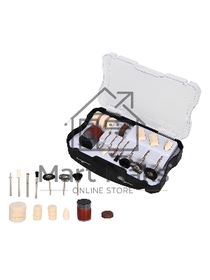 Набор оснастки для гравера (20 шт) Deli DH-ZMT02-EH1 хвостовик 3,2мм, пласт. кейс Набор оснастки для гравера (20 шт) Deli DH-ZMT02-EH1 хвостовик 3,2мм, пласт. кейс