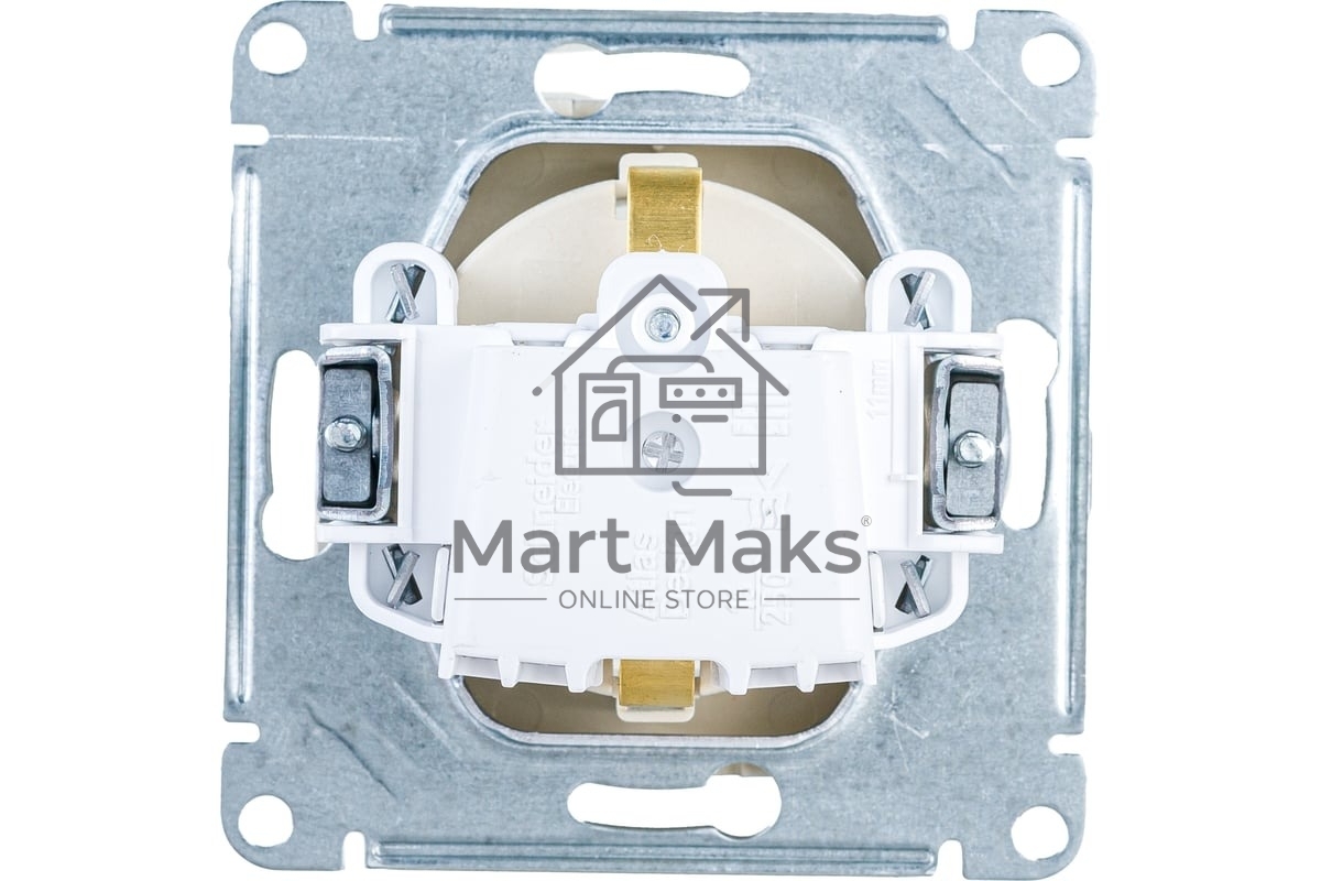 Механизм розетки 1-м СП AtlasDesign с заземл. защ. шторки 16А алюм. SchE ATN000345