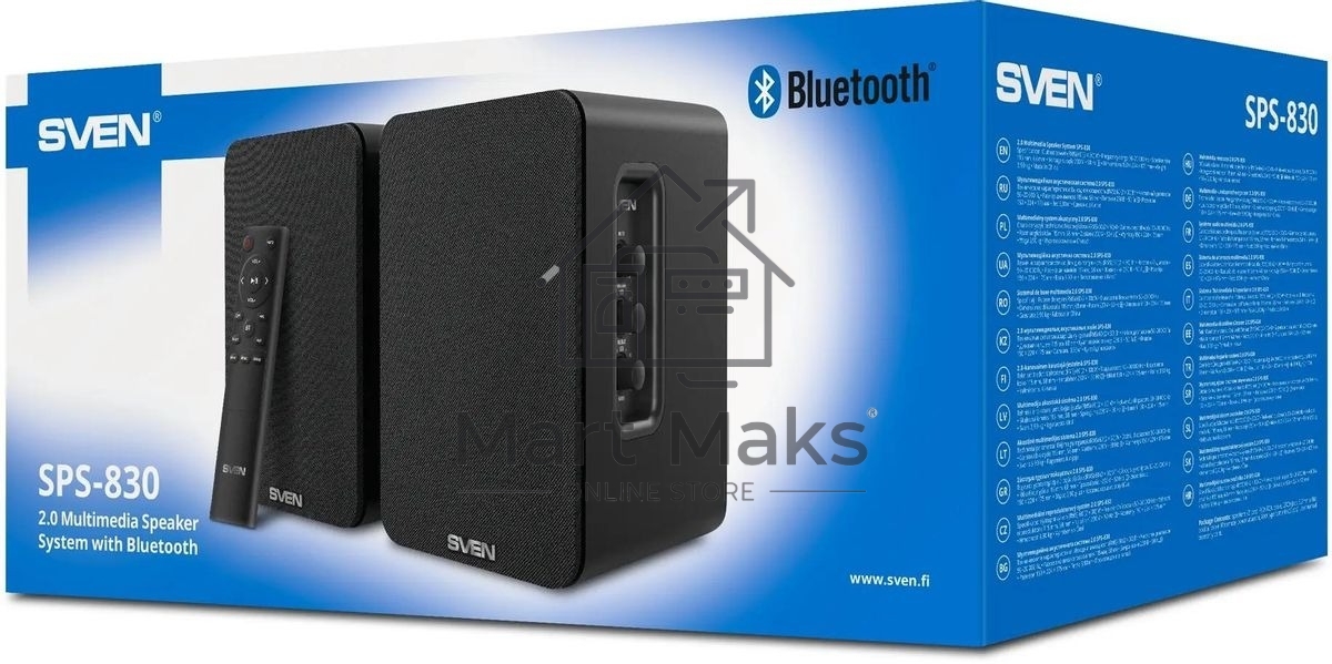 Акустическая система SVEN АС SPS-830 2.0 черный 60Вт BT