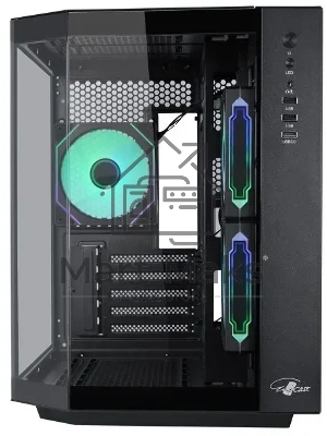 Корпус mATX Eurocase M2771 black, без БП, закаленное стекло 2 стороны