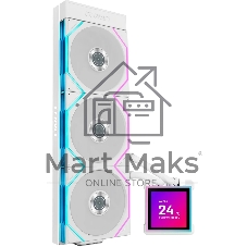 Система водяного охлаждения Lian-Li HydroShift II LCD-S 360TL ARGB Soc-AM5/AM4/1700/1851 белый 4-pin 33dB Al+Cu LCD Ret (G89.GHS2LCDS36TW.R0)