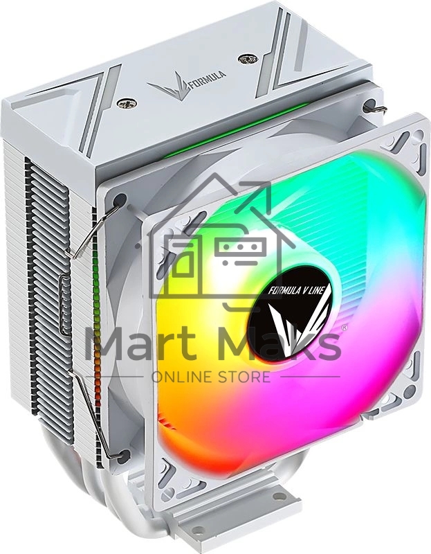 Устройство охлаждения (кулер) Aerocool Formula Ice Burg ARPW 4P ARGB белый 90мм алюминий+медь 1600rpm 34db 4-pin 170W 131мм