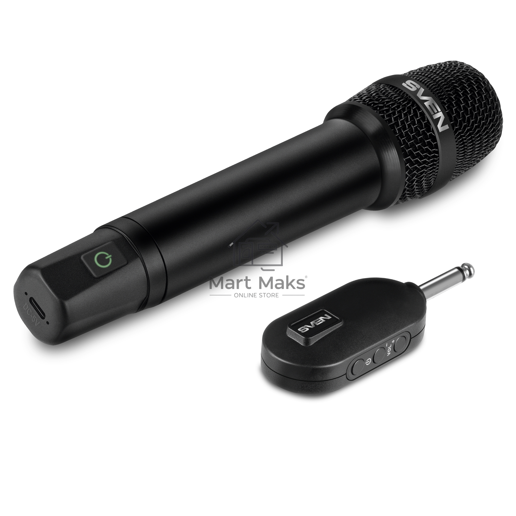 Микрофон беспроводной SVEN MK-740, черный (2.4GHz, 180mAh)