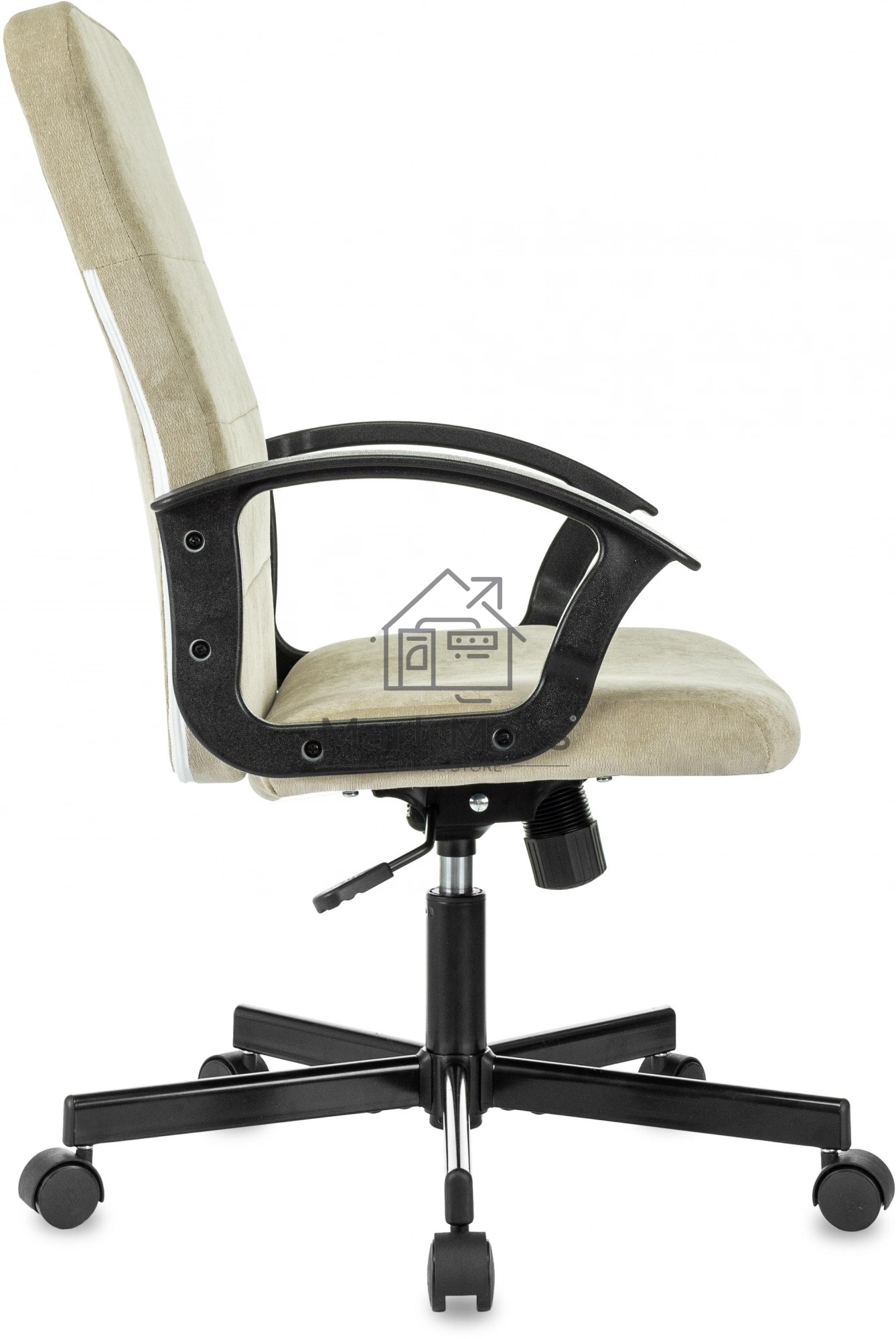 Кресло Бюрократ Triest Fabric песочный Light-21 крестов. металл черный