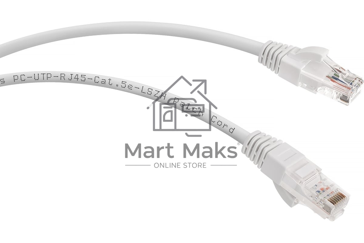 Шнур комм. Cabeus, Cat.5e, неэкр., U/UTP, RJ45/RJ45, PVC, AWG24, 0.3м, красный