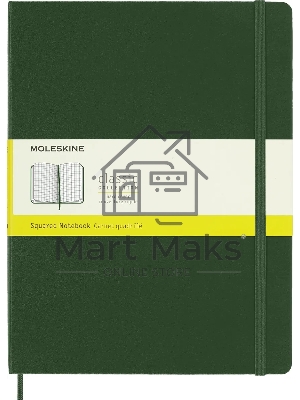 Блокнот MOLESKINE Classic, 192стр, в клеточку, твердая обложка, зеленый qp091k15