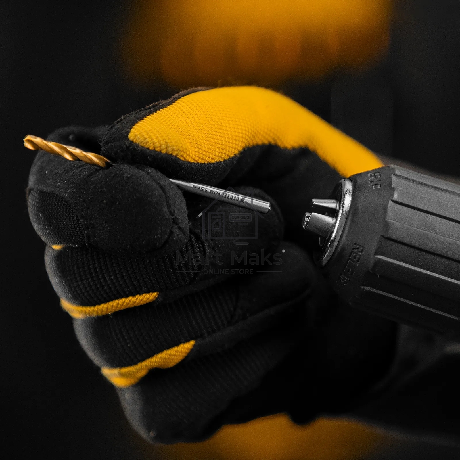 Сверло спиральное по металлу Denzel 3,5 x 70мм, Р6М5, Golden Tip, многогранная заточка, 2 шт.