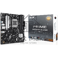 Материнская плата ASUS PRIME A620M-A-CSM, AM5, AMD A620, 4xDDR5, 4xSATA, 2xM.2, 1xPCIe 4.0 x16, 2xPCIe 3.0 x1, 1xVGA, 1xHDMI, 1xDP, 1x1Gb LAN, 2xUSB-A 5Gbps, 4xUSB-A 2.0, 3x3.5 мм, 7.1, mATX