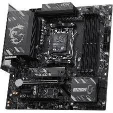 Материнская плата MSI B850M GAMING WIFI6E, AM5, AMD B850, 2xDDR5, 4xSATA, 2xM.2 (PCIe 5.0/4.0), 1xPCIe 4.0 x16, 1xPCIe x1, 1xHDMI, 1xDP, 1x2.5Gb LAN, Wi-Fi 6E, Bluetooth 5.3, 1xUSB-C 10Gbps, 3xUSB-A 10Gbps, 3xUSB-A 5Gbps, 2xUSB-A 2.0, 3x3.5 мм, 7.1, чёрный/серебристый, mATX