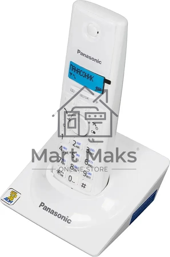 Телефон беспроводной (DECT) Panasonic KX-TG1711RUW (белый) АОН, Caller ID,12 мелодий звонка,подсветка дисплея,поиск трубки