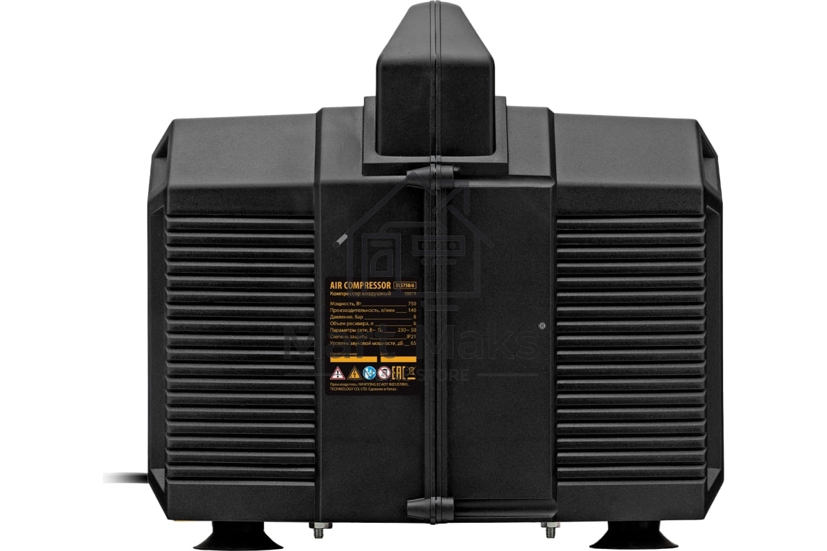 Компрессор Denzel DLS750/6 безмасляный малошумный 750 Вт, 140 л/мин,ресивер 6 л