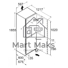 Холодильник Liebherr CNC 5203-22 001 белый двухкамерный 225/94л морозилка снизу