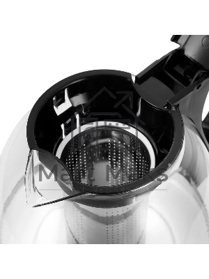 Чайный набор Kitfort КТ-6180 2л. 1500Вт черный (корпус: стекло)