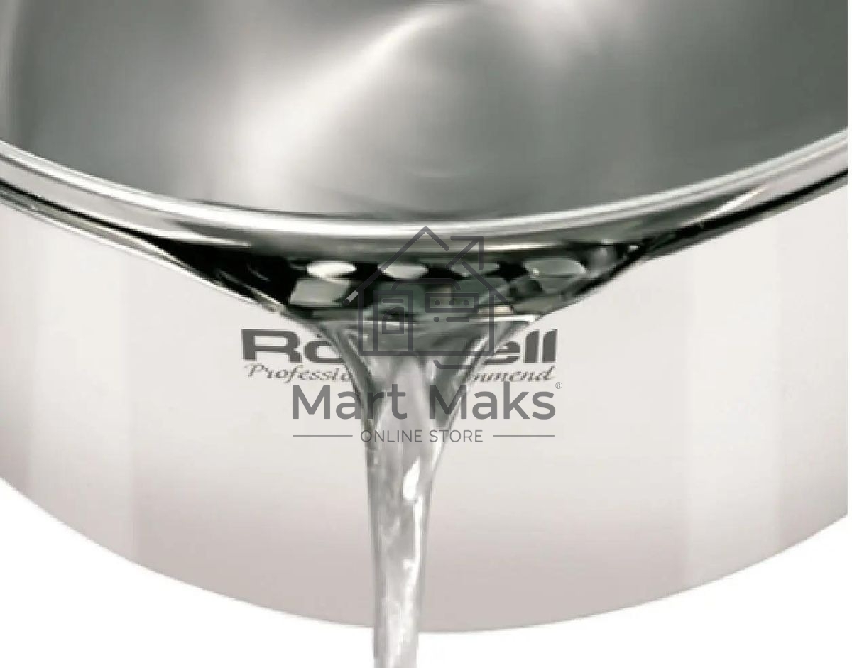 Ковш Rondell Flamme RDS-026, 1.3л, 16см, с крышкой, стальной