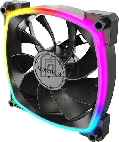 Вентилятор для корпуса Montech RX120 Reverse ARGB 120х120x25 черный 4-pin 27дБ (RX120 PWM BLACK) Ret