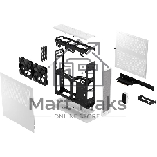 Компьютерный корпус без блока питания Fractal Design Ridge, 2x140mm, 2xUSB-A 3.2 + 1xUSB 3.2 Type-C, SFX PSU Support, mITX White