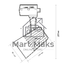 Прожектор светодиодный JazzWay трековый PTR 0140-2 40w 4000K 24° BL (черный) IP40
