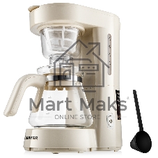 Кофеварка капельная BRAYER BR1123YE бежевый, исп. кофе - молотый, 0.75 л, 700 Вт.