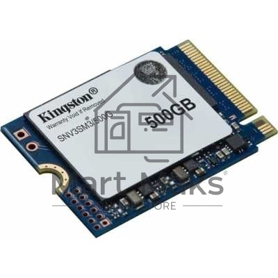 Твердотельный накопитель Kingston SSD NV3, 500GB, M.2(22x30mm), NVMe, PCIe 4.0 x4, 3D TLC, R/W 5000/3000MB/s, TBW 160, DWPD 0.2 (60 мес)