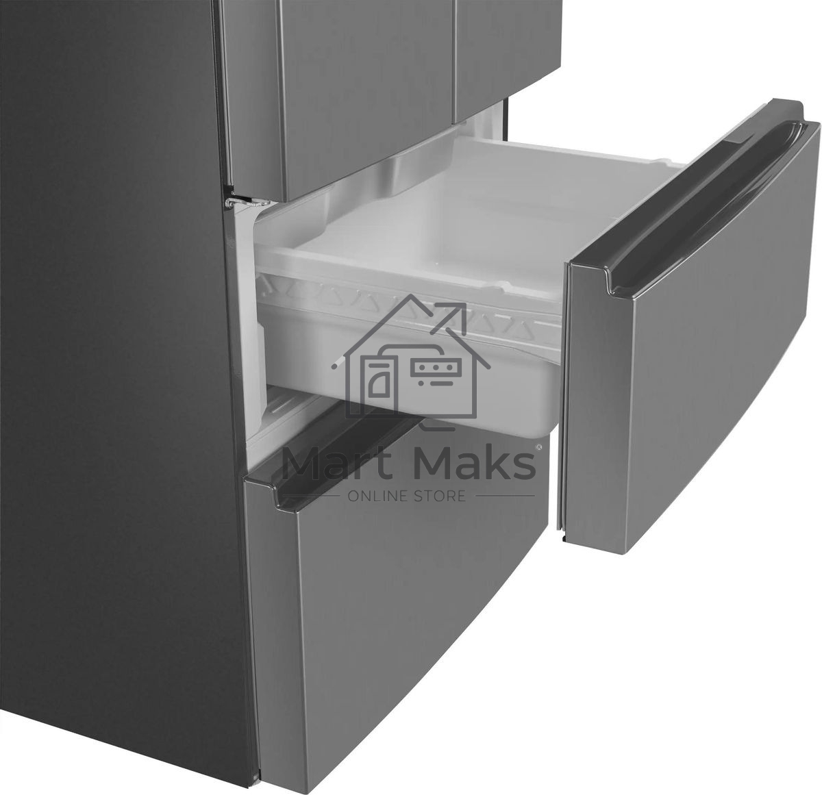 Холодильник Maunfeld MFF180NFSE01 нержавеющая сталь трехкамерный 224/113л морозилка снизу, No Frost