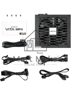 Блок питания Chieftec Vita SM3 BPX-750-C (ATX 3.1, 750W, 80 PLUS BRONZE, Active PFC, 120мм fan, Semi-modular Cable Management) Retail