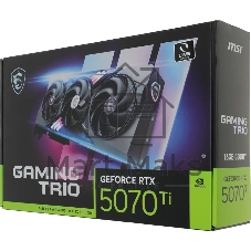 Видеокарта MSI GeForce RTX 5070 Ti 16G GAMING TRIO, 16Gb GDDR7, 256 bit, HDMIx1, DPx3, GPU 2452 MHz